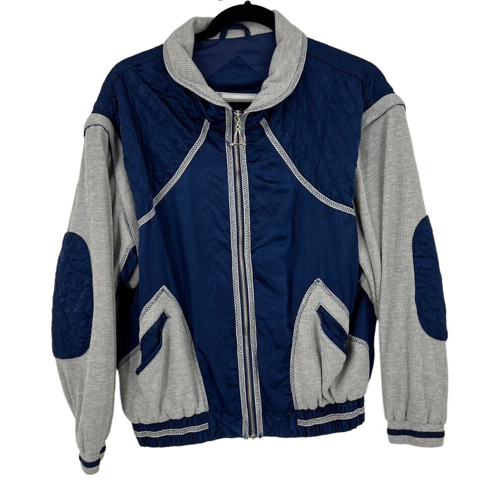 Vintage Otello Pelle Retro Wind Jacket Full Zippered‎ Lined Pockets Women Small